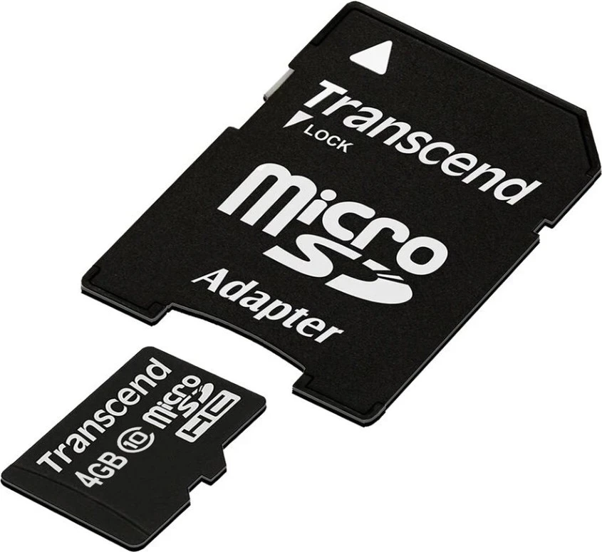 Karta memorie Transcend TS4GUSDHC10, 4GB, Class 10, me adapter