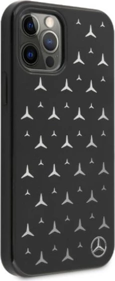 Mbështjellës Mercedes MEHCP12LESPBK për iPhone 12 Pro Max 6.7", Stars Pattern, i zi