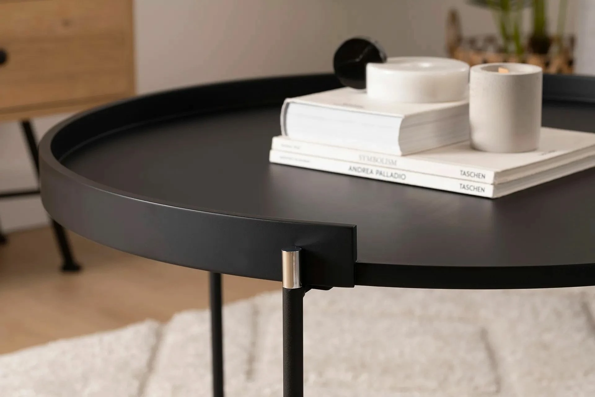 Set tavolinash ndihmëse (2 copë), Skye Decor, Mandy, ngjyrë antracit