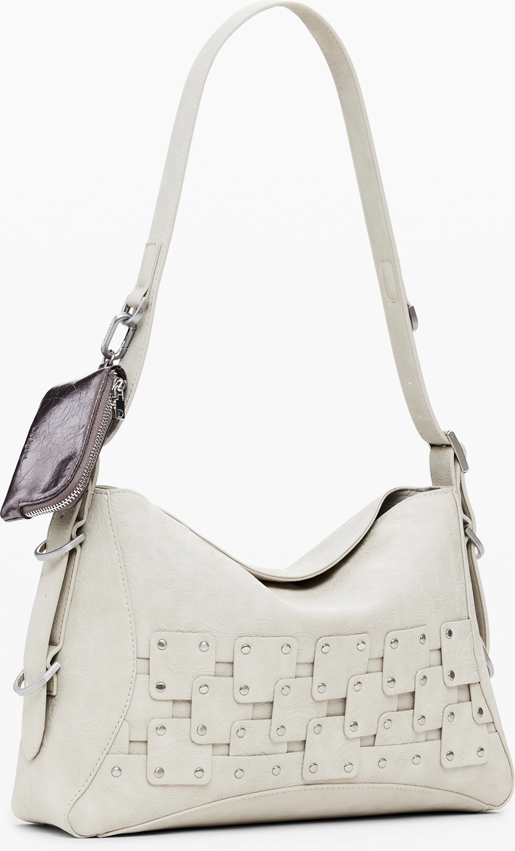 Çantë DESIGUAL New Patch Bag femra, bezhë