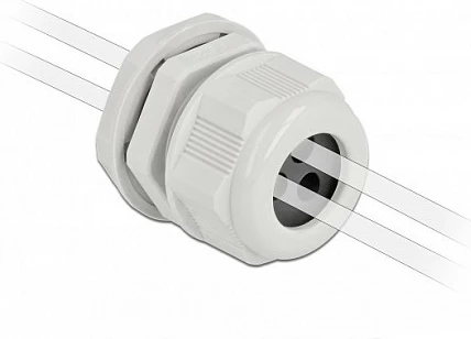 Glande kabllore DeLOCK PG13.5, IP68, për 3 kabllo 4 mm, 2 copë, gri