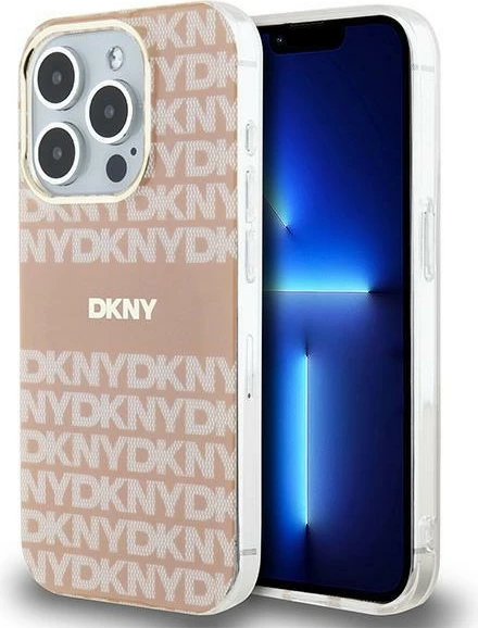 Mbështjellës DKNY IML Mono & Stripe MagSafe për iPhone 13 Pro / 13, Rozë