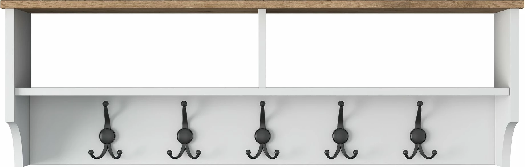 Stendë për korridor, ngjyrë e bardhë dhe arre, P2 - 2460