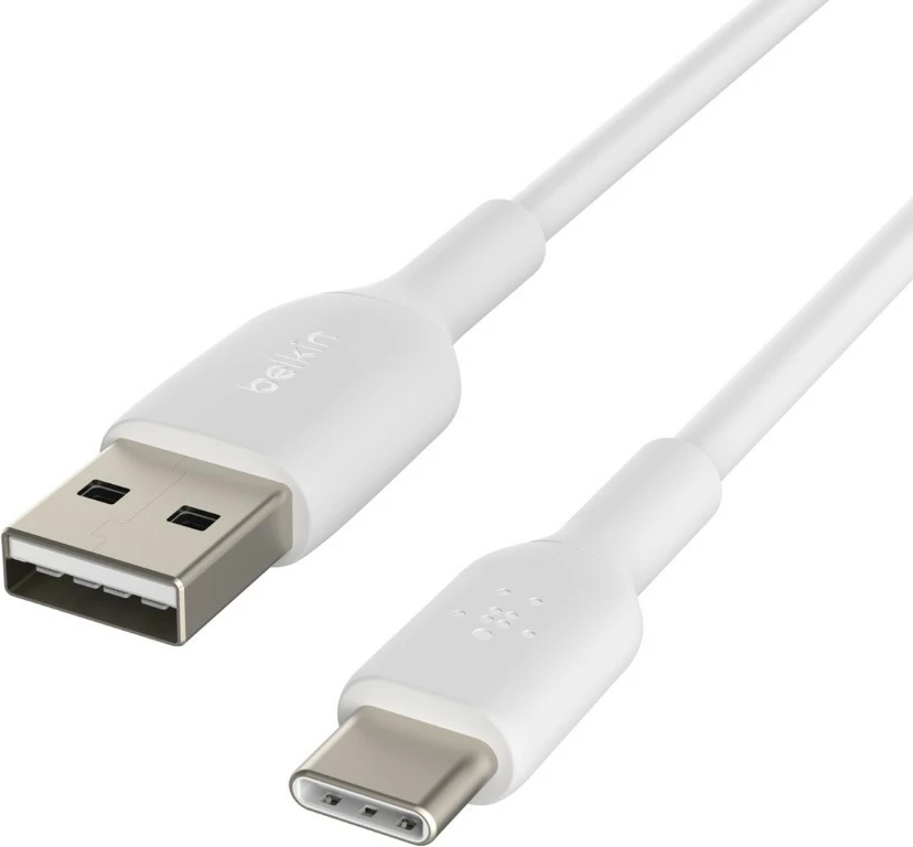 Kabllo Belkin CAB001BT2MWH, 2 m, USB A në USB C, Bardhë
