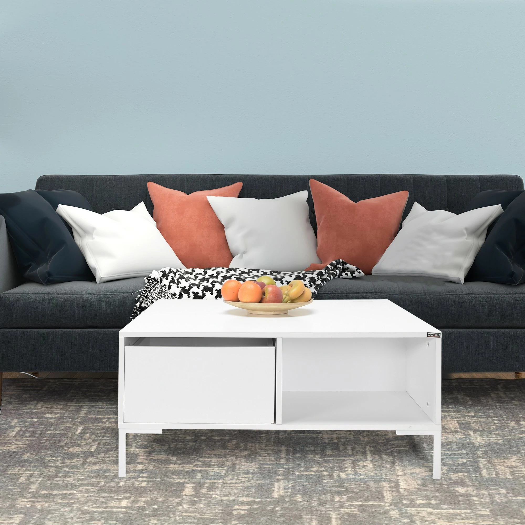 Tavolinë kafeje Hanah Home, SHP-660-DD-1, ngjyrë Diamond White