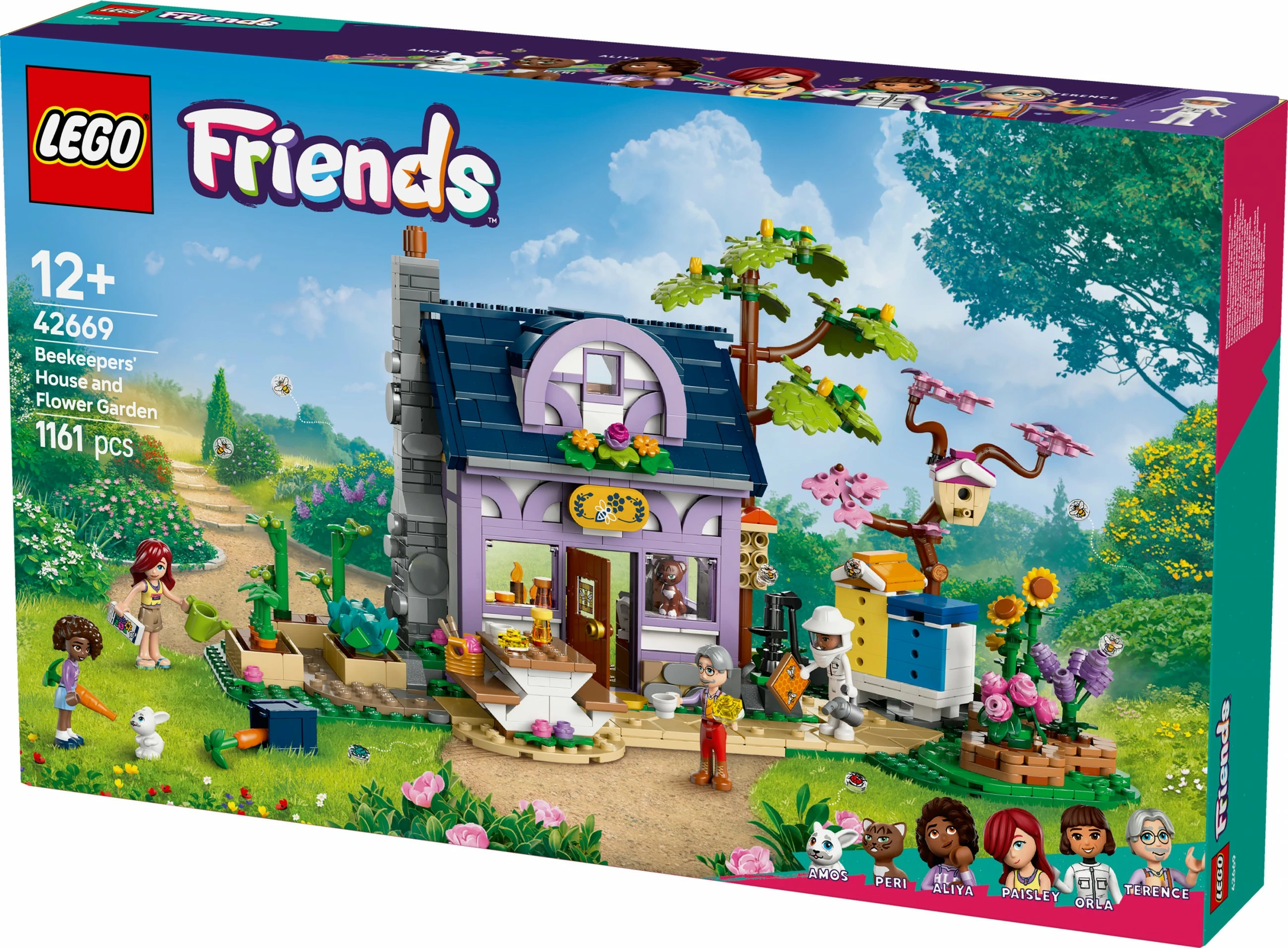 Set ndërtimi LEGO Friends 42669, shtëpia dhe kopshti i luleve të bletarëve, 1161 pjesë, shumëngjyrësh