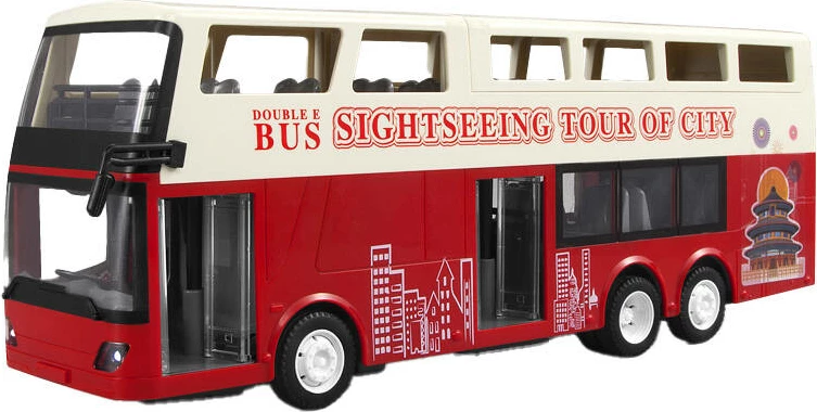 Autobus turistik me telekomandë Double Eagle E640-003, 1:18, i kuq/bardhë
