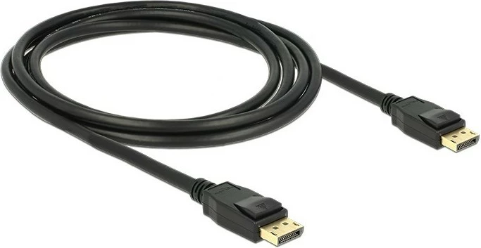 Kabllo DisplayPort DeLOCK 2m, 1.2a, 3840x2160, e zezë