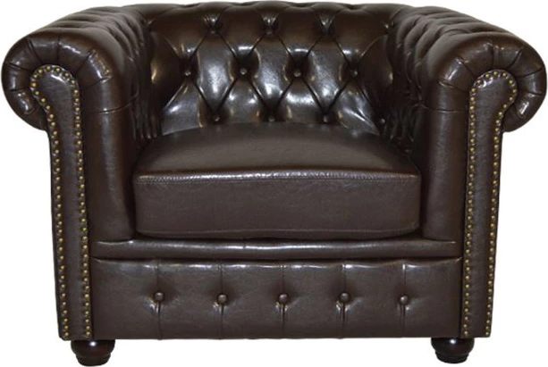 Karrige e rehatshme T.Chesterfield POLINA FH3011.01 PU ngjyrë kafe e errët 110x90x73Hcm