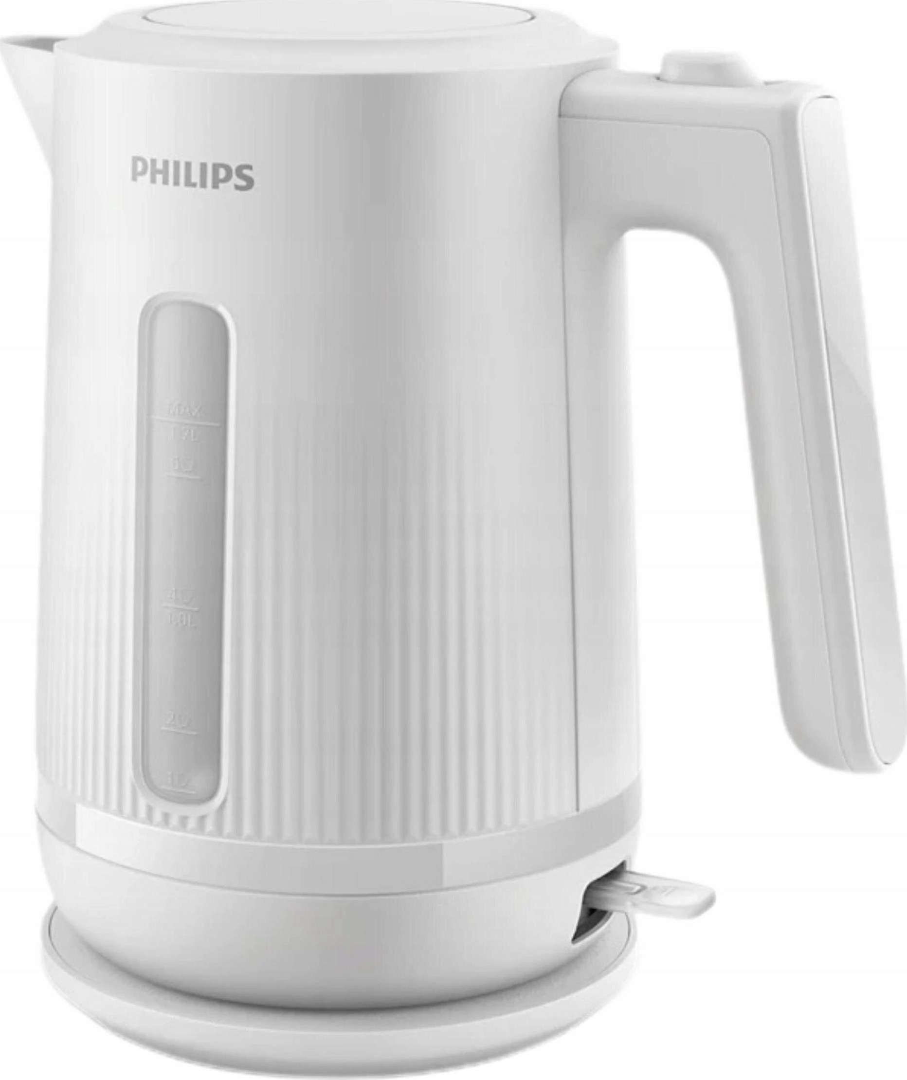 Çajnik elektrik Philips 3000 Series HD9411/00 1.7L 2200W me filtër anti-gëlqere, bazë rrotulluese 360°, i bardhë