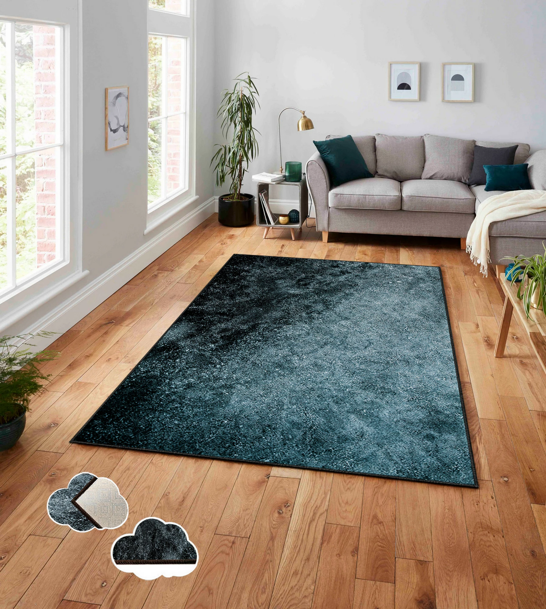 Qilim velvet, shumëngjyrësh, 100x140cm, Conceptum Hypnose, Asr Crpt-115