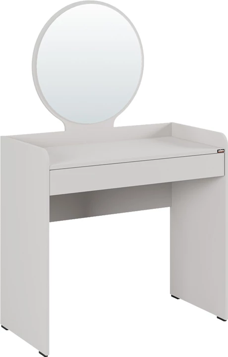 Tualet për dhomë gjumi me pasqyrë, ngjyrë mink, Nashi, 90x47x147cm