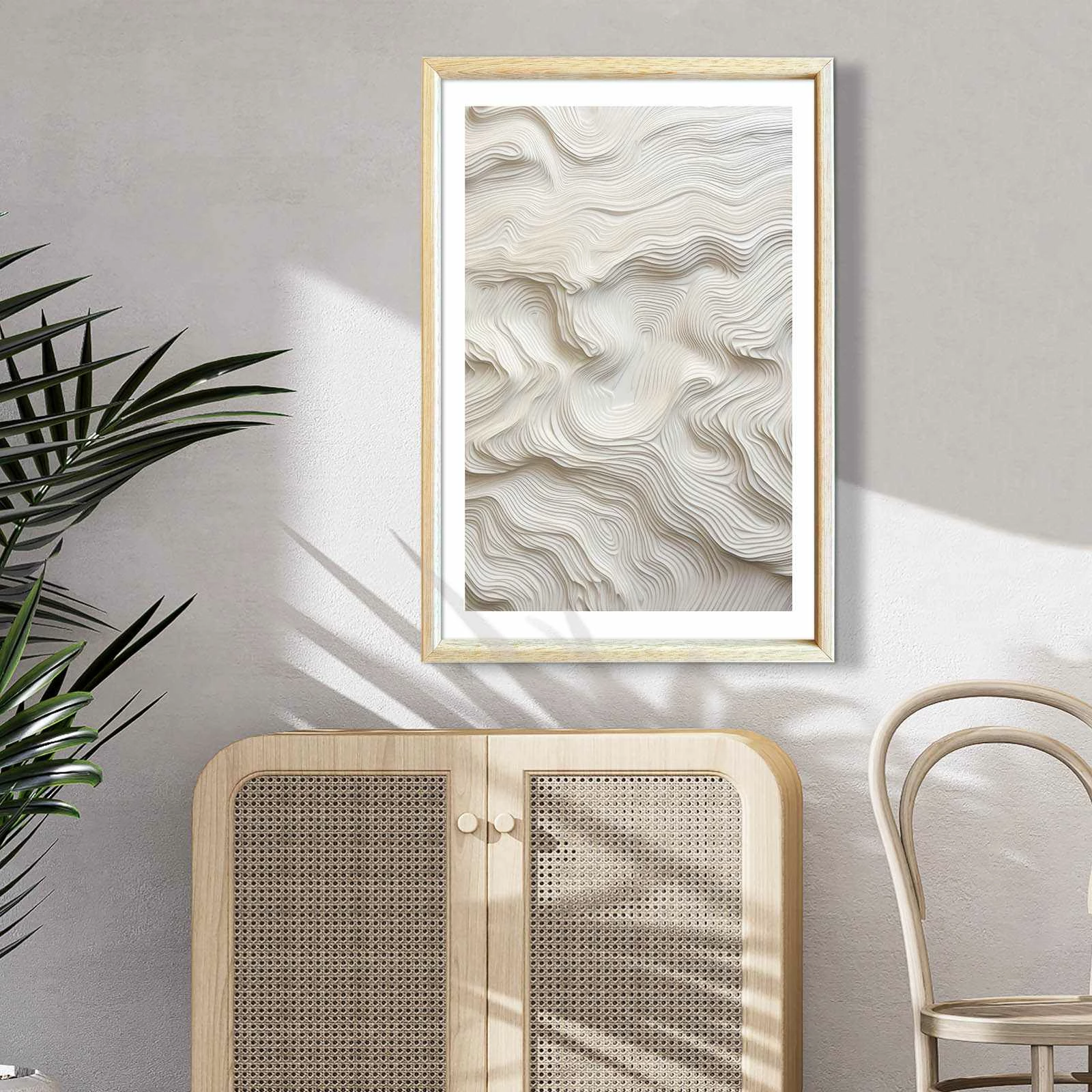 Pikturë dekorative me kornizë, MDF, Wallity, Ahswabisabi-023, 42x62cm