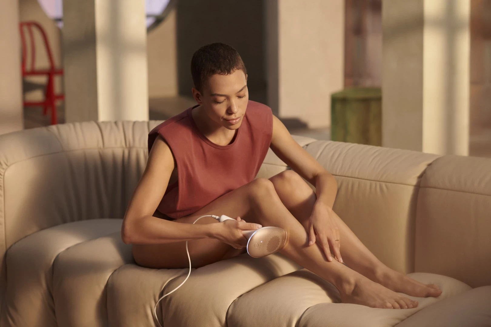 Aparat për heqje qimesh IPL Philips Lumea Advanced BRI921/00, rozë