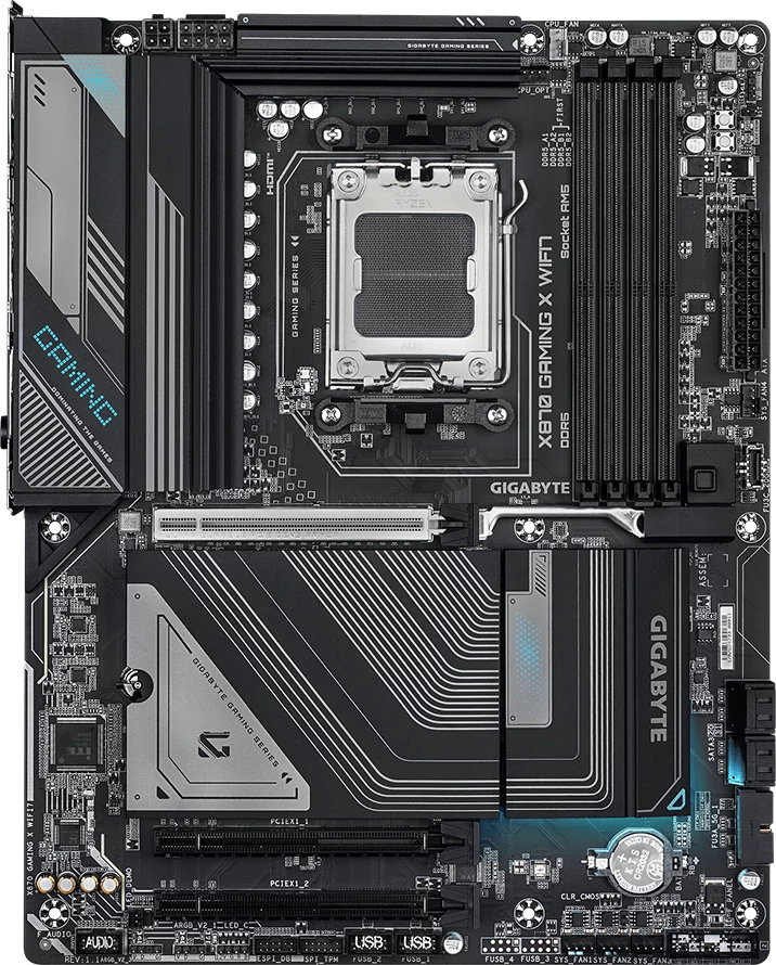 Pllakë amë GIGABYTE X870 GAMING X WIFI7, AM5, 4x DDR5, ATX, WiFi 7