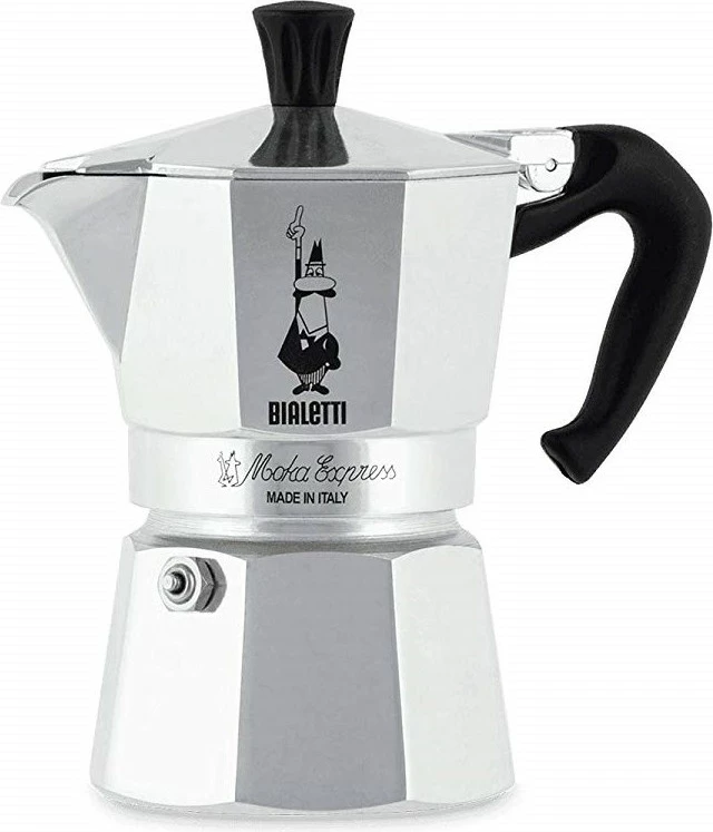 Moka Express Bialetti, 0.06 L, alumini, e zezë