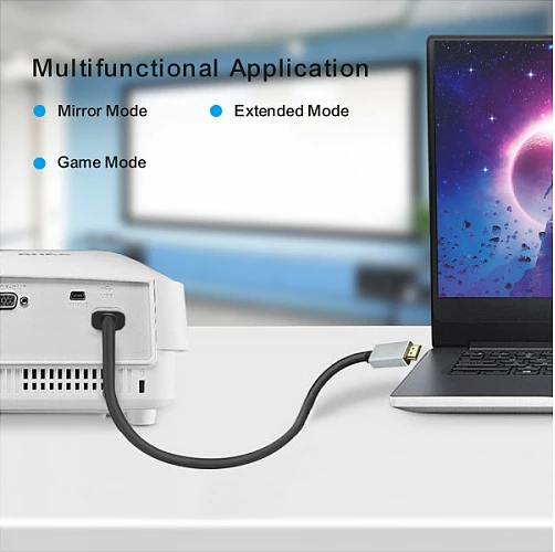 Kabllo Helos DisplayPort në HDMI PREMIUM, 3m, 4K, e zezë