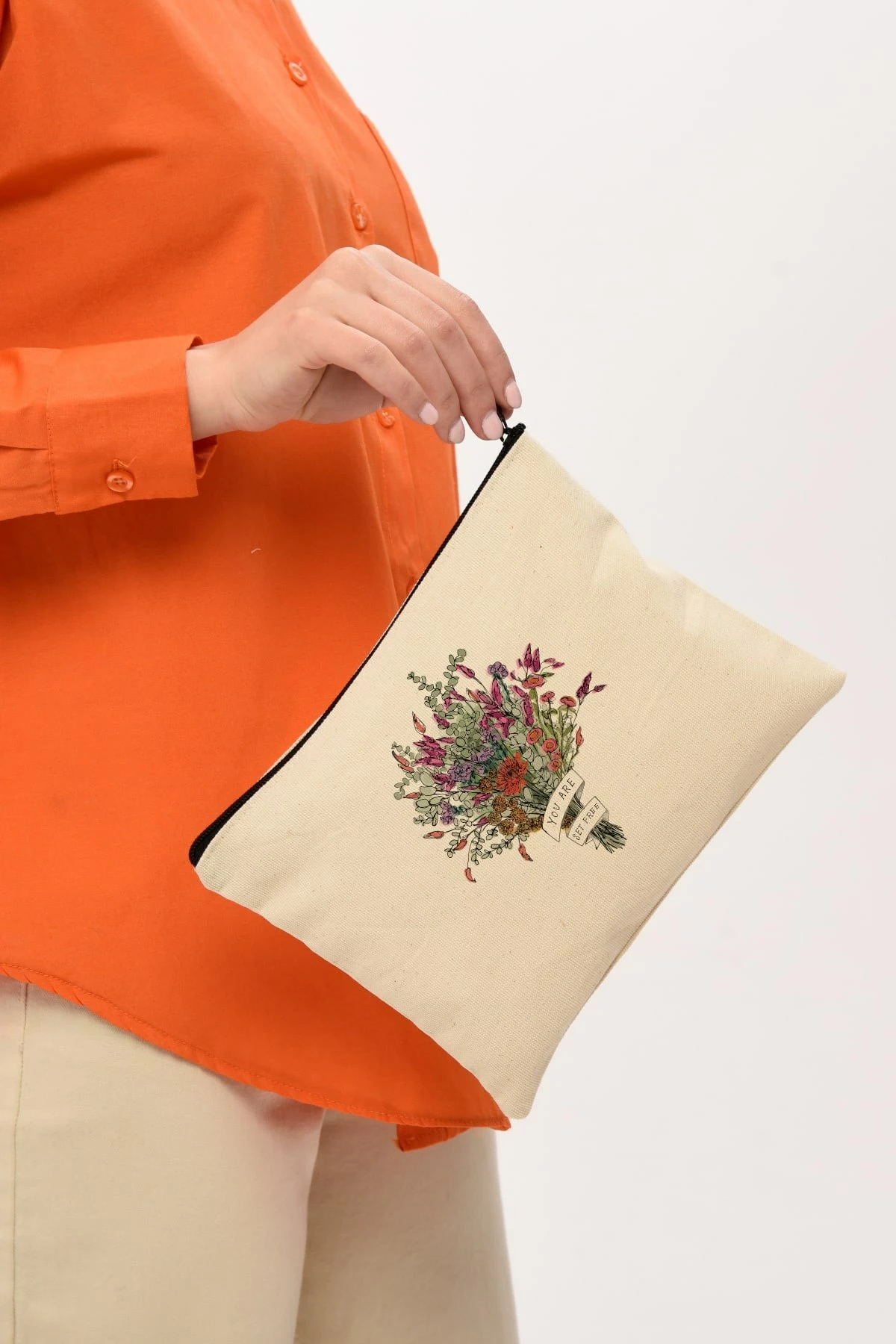 Çantë për make-up Zoozie Bags, krem, 25x18cm, 0745