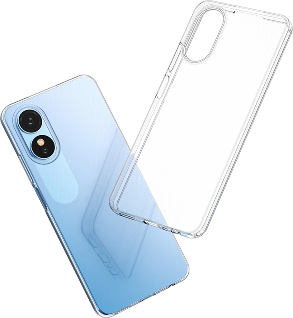 Mbështjellës Hurtel Ultra Clear 0.5mm për Oppo A17, Transparent