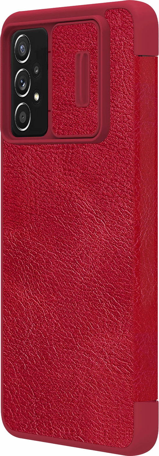 Mbështjellës Nillkin Qin për Samsung Galaxy A73, lëkurë ekologjike, i kuq