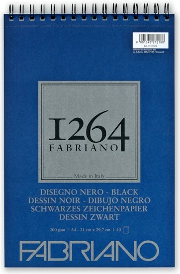 Fabriano Bllok Me Spirale A4 Black Design 200Gr 40Fl 19100652