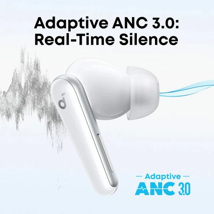 Kufje ANKER Soundcore Liberty 5 A3957G21, Bluetooth 5.4, ANC 3.0, Hi-Res/LDAC, IP55, të bardha