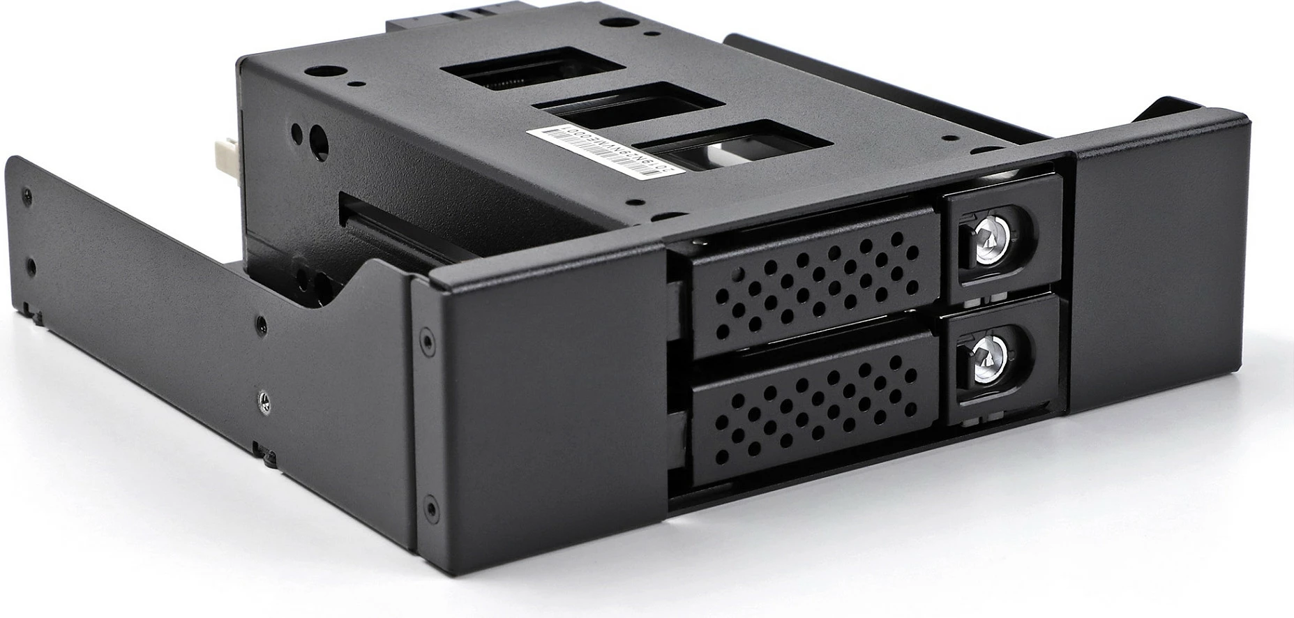 Rack mobil SSD DeLOCK Slim Bay, për 2x 2.5" U.2 NVMe, bay 5.25", Micro SAS/SATA, metal, i zi