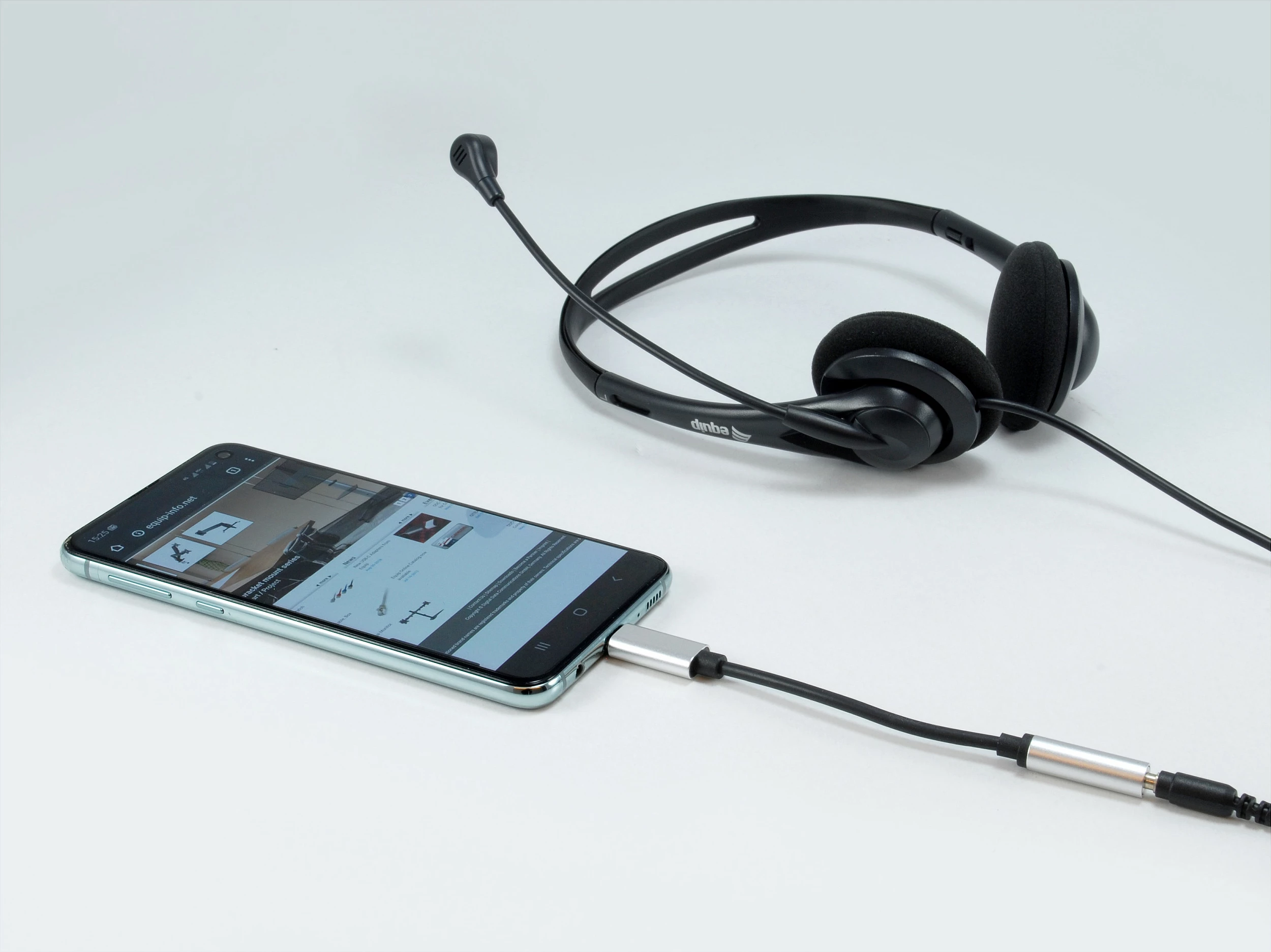 Adapter USB-C në 3.5mm Equip, 0.15m, i zi, argjendtë