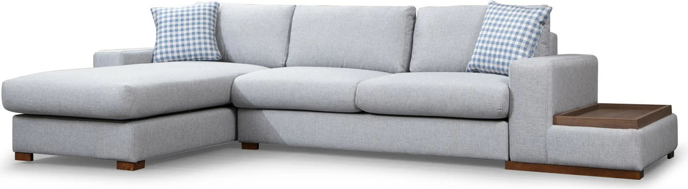 Kënd-sofë Atelier del Sofa, Loop 14, ngjyrë gri e çelët