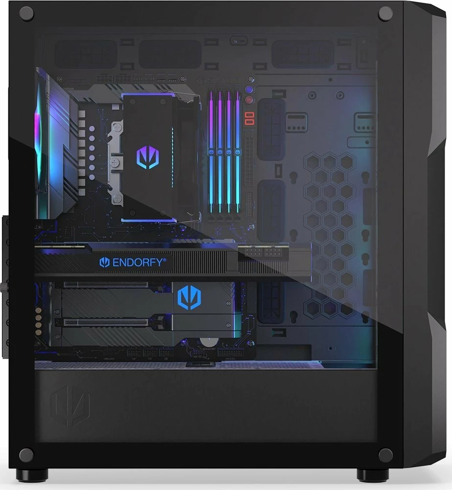 Kasë Endorfy Regnum 400 ARGB (EY2A009) Midi Tower ATX, panel xhami i temperuar, 4x 120mm PWM ARGB fan, e zezë