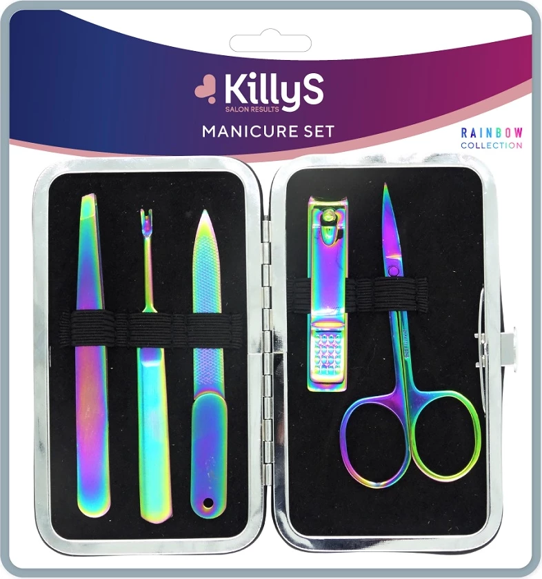 Set për manikyr KillyS Rainbow për femra, 5 copë