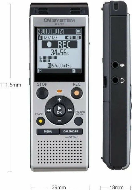 Regjistrues zëri Olympus WS-882 4GB stereo, argjendtë