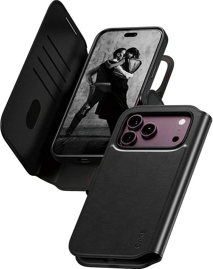Mbështjellës PanzerGlass CARE Tango 2-në-1 Wallet Case, MagSafe, për iPhone 18 Pro Max / 17 Pro Max, i zi