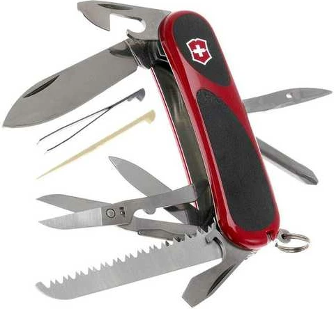 Thikë xhepi "Evolution 18"Victorinox,  e kombinuar kuq e zi