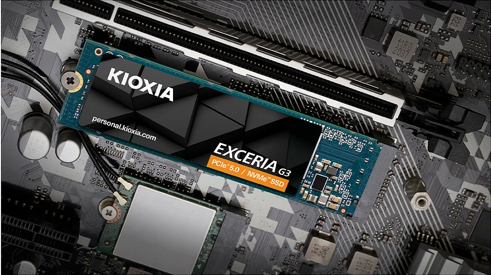 SSD i brendshëm Kioxia Exceria G3 1TB, M.2 2280, PCIe 5.0 NVMe, 10000 MB/s, e zezë