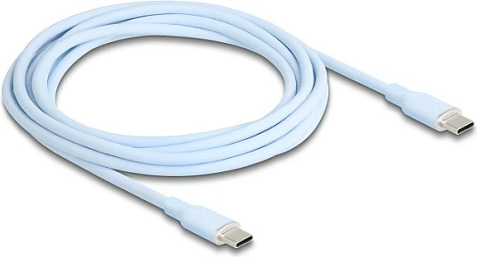 Kabllo USB-C DeLOCK 81235, 2.5m, USB 2.0, PD 60W, blu