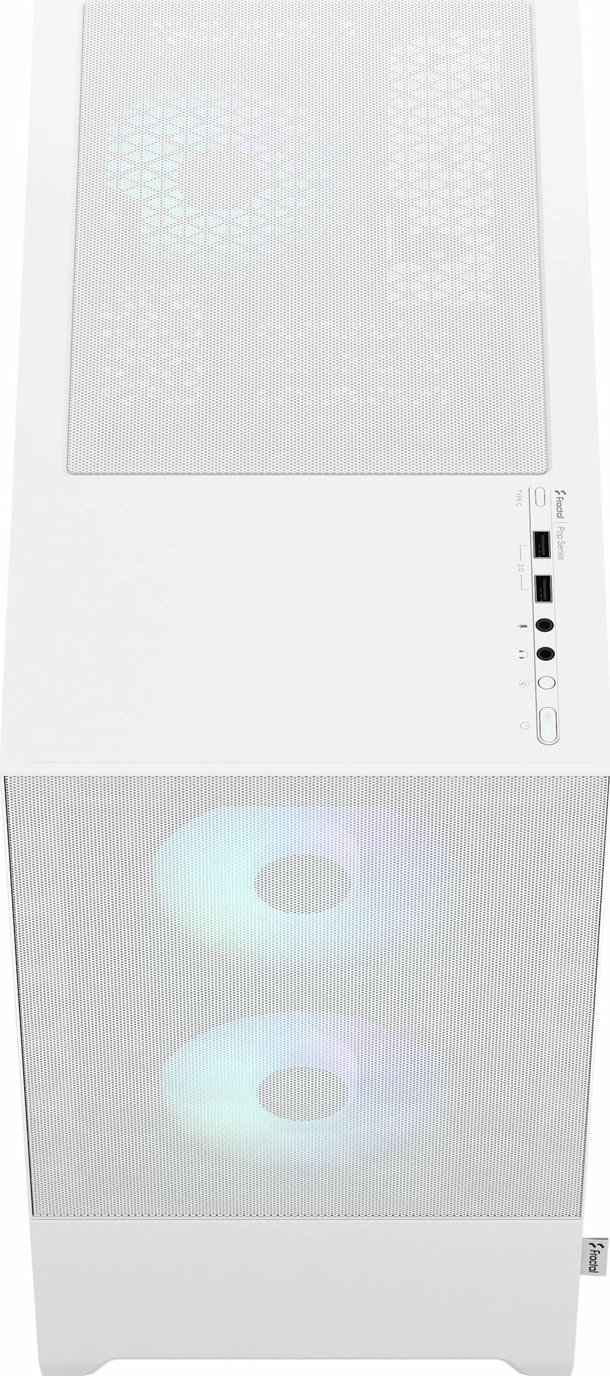 Kasë Fractal Design Pop Mini Air RGB FD-C-POR1M-01 Micro-ATX/Mini-ITX e bardhë