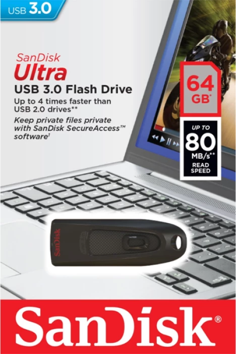 USB 64GB SANDISK ULTRA USB 3.0 FLASH DRIVE 3