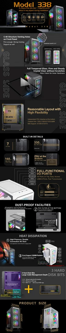 Sama 33 Series PC Case 338 Black