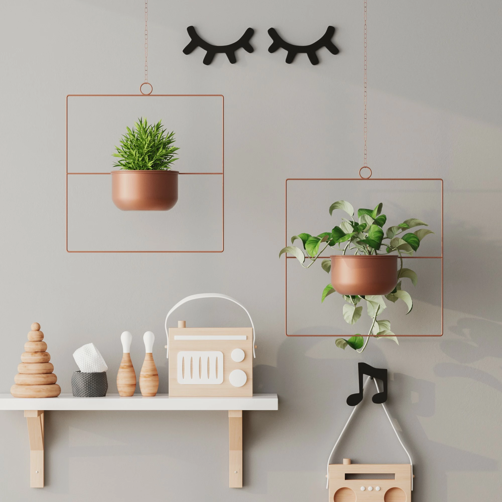 Vazo dekorative varëse, ngjyrë bakri, Aberto Design, Pandantif