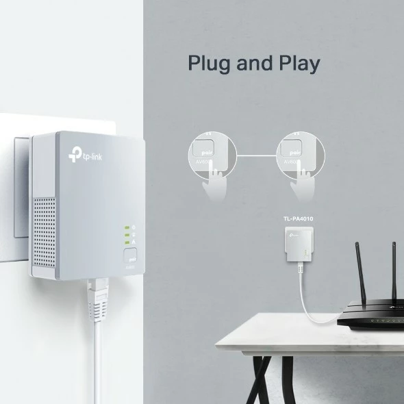 TP-Link TL-PA4010 KIT Powerline Adapter kit  wall-pluggable