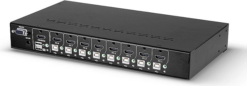 Switch KVM LINDY 8-Port HDMI 4K60, USB 2.0, Audio, Rack 1U, i zi