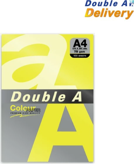 Double A Leter Me Ngjyre A4 75Gr Neon Yellow 100Fl