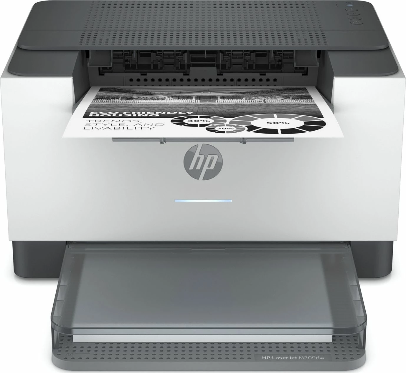Printer lazer HP LaserJet Pro M209DW (6GW62F) A4, bardhë e zi, duplex, Wi‑Fi, Ethernet, i bardhë