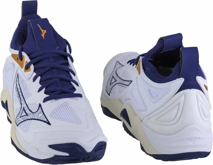Atlete për meshkuj Mizuno Wave Momentum 3, të bardhë me blu deti [Madhësia: 41]