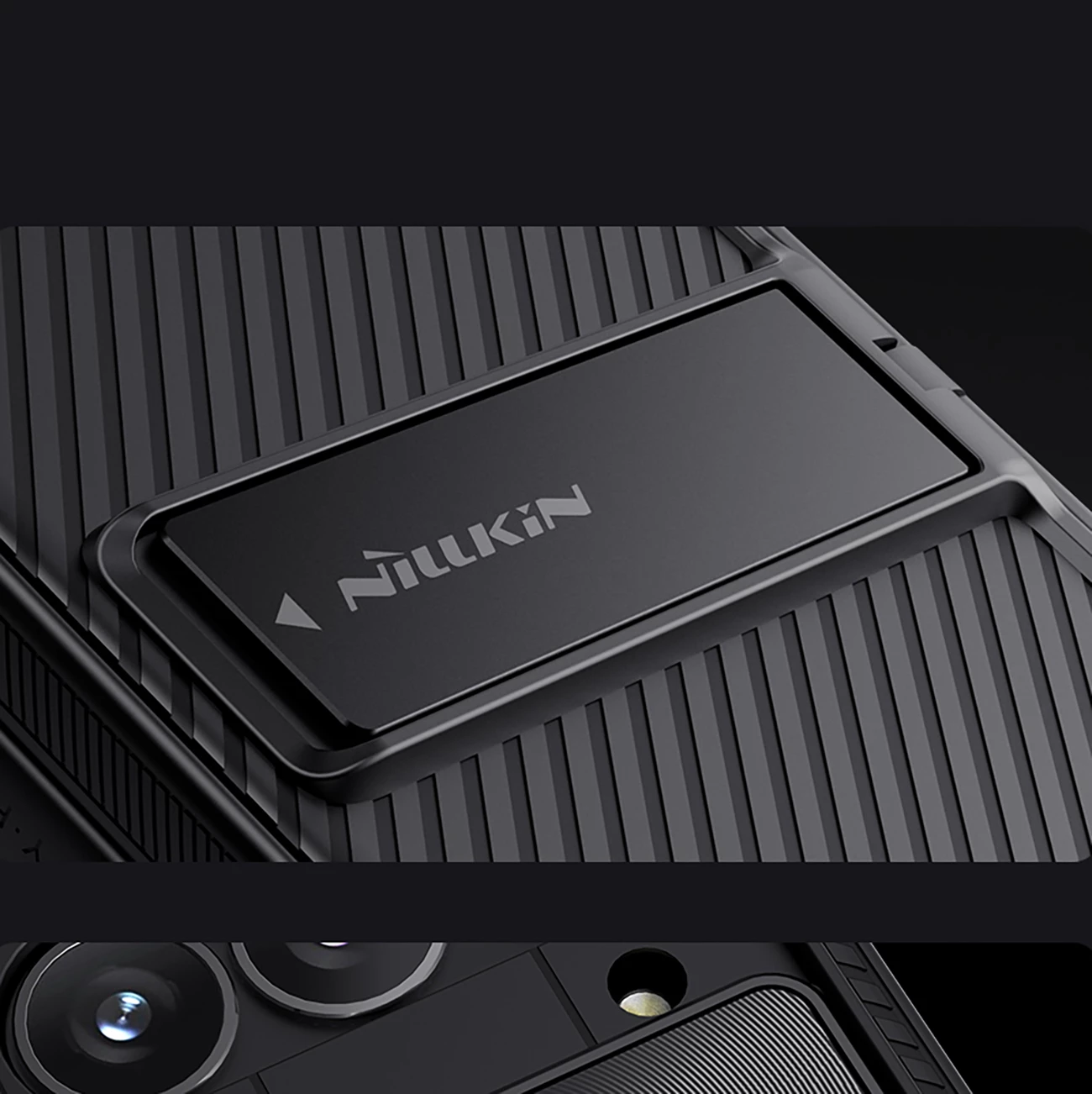 Mbështjellës Nillkin CamShield Fold Case për Samsung Galaxy Z Fold 6 5G me mbajtëse për stilolaps, e zezë