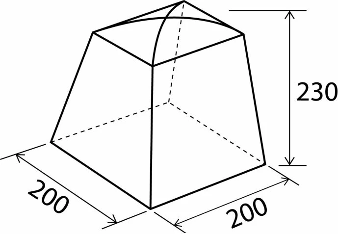Tendë kuzhine BRUNNER Chef II Outdoor 0426041N, 200x200x230 cm, jeshile/gri