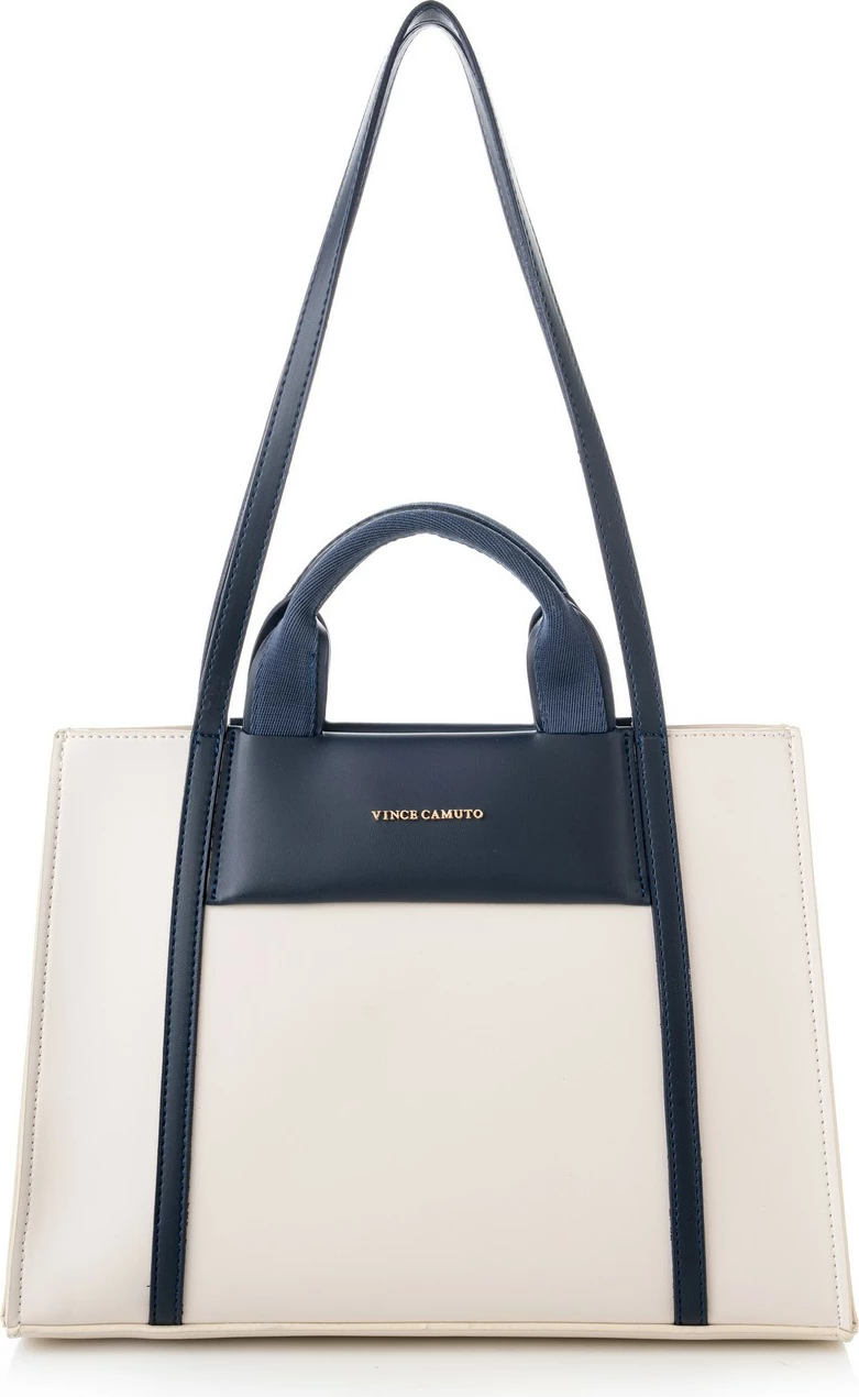 Tote bag Vince Camuto, Umbria, krem dhe kaltër e errët