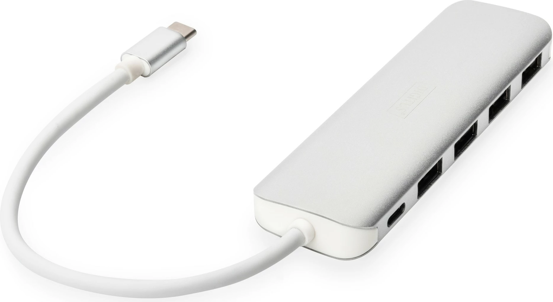 Hub USB Digitus, 4 porta, USB 3.0, PD, Argjendtë