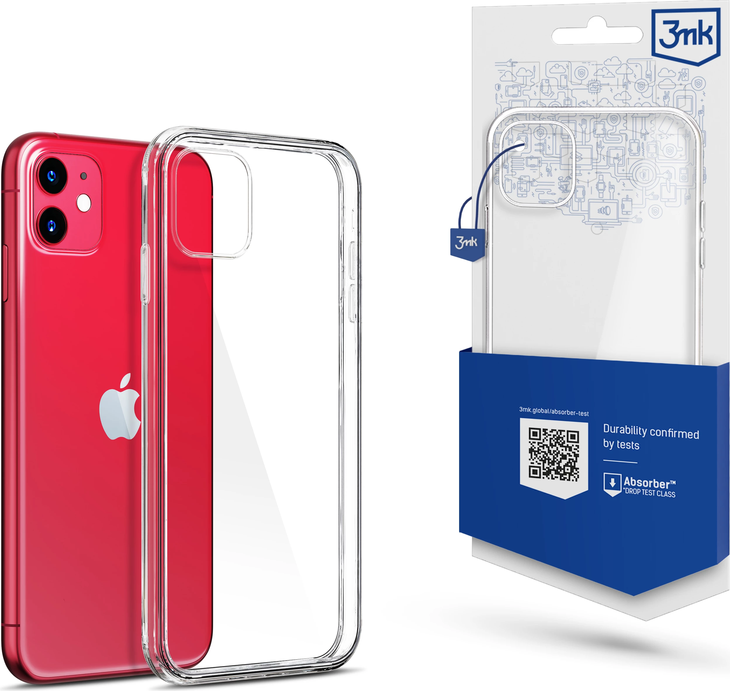 Mbështjellës 3mk Clear Case për Apple iPhone 11, Transparent